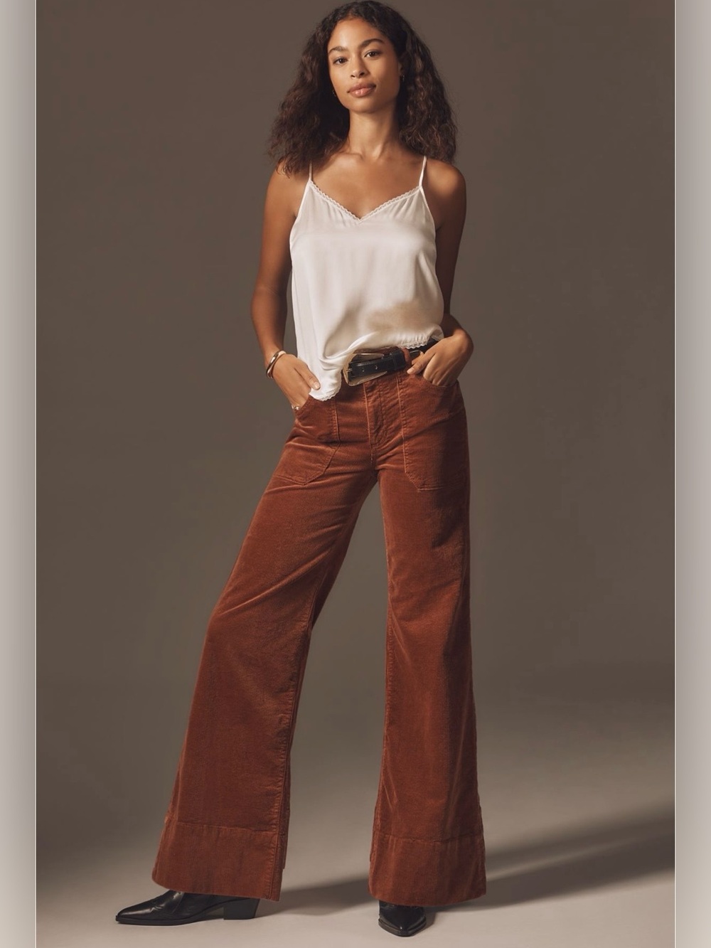 Anthropologie The Rylan High rise flare jeans corduroy edition